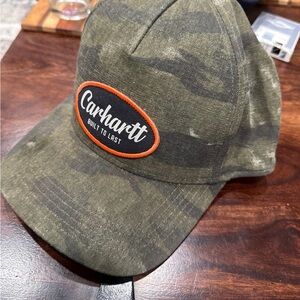 Carhartt Green Camo Hat with Logo